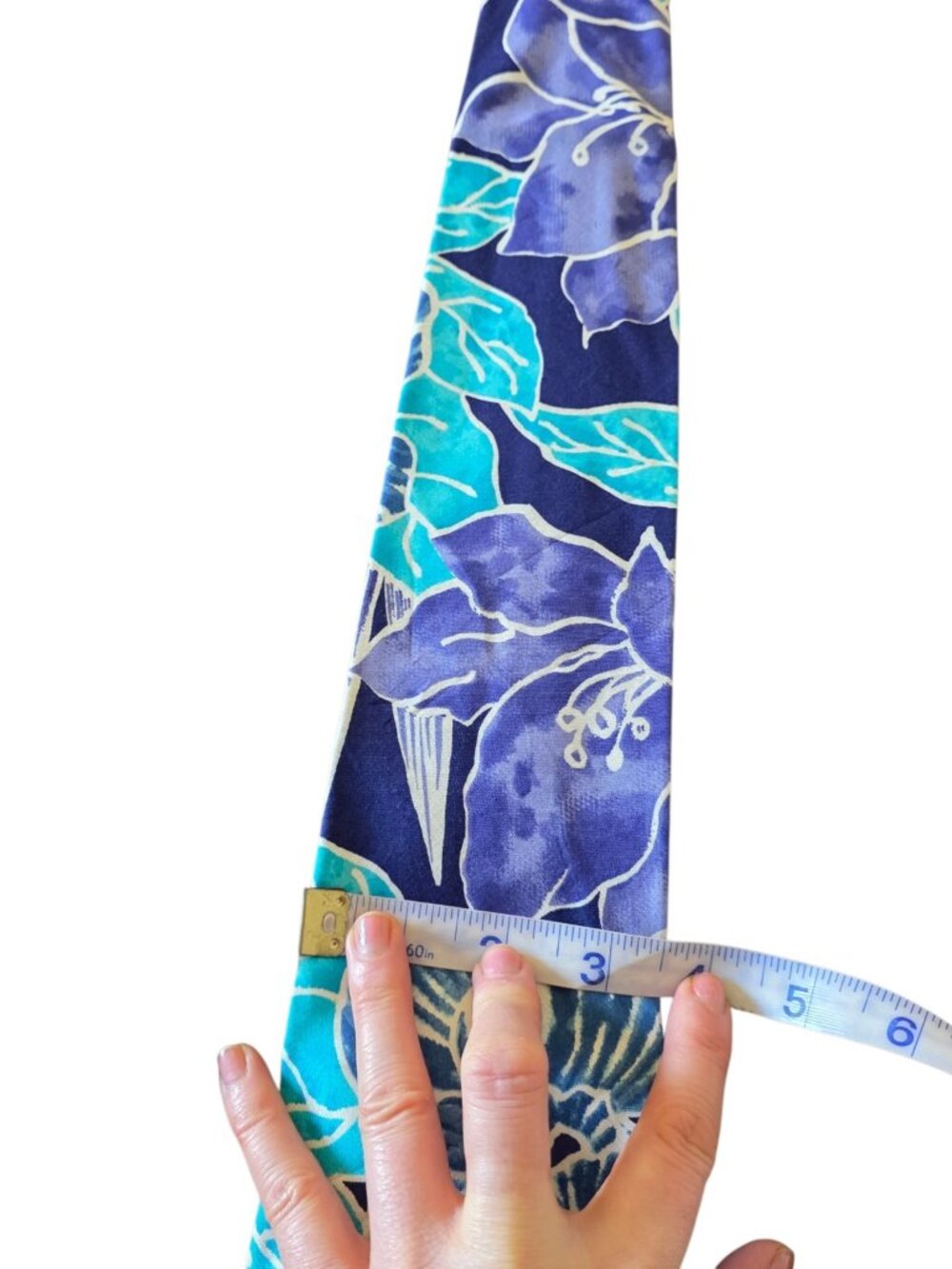 John Weitz Tropical Floral Cotton Tie Hawaiian Beach Wedding Resort Necktie - Picture 5 of 11